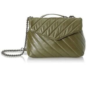 Vince Camuto  leather olive Crossbody Bag with Chain Strap